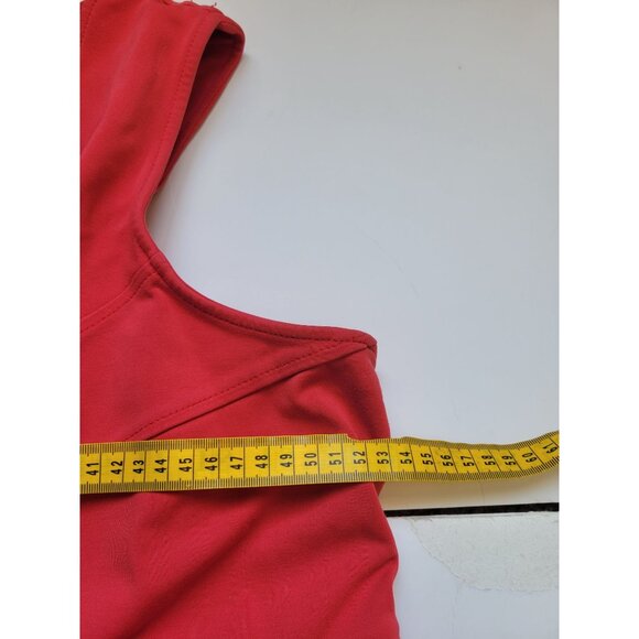 Torrid Red/Orange Knee Length Sleeveless Zipper Pockets Size 4 Casual Date Night - Picture 8 of 11